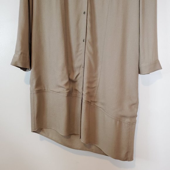 Helmut Lang Wool Blend Aysmmetrical Shirt Dress Size 2 - Picture 6 of 12